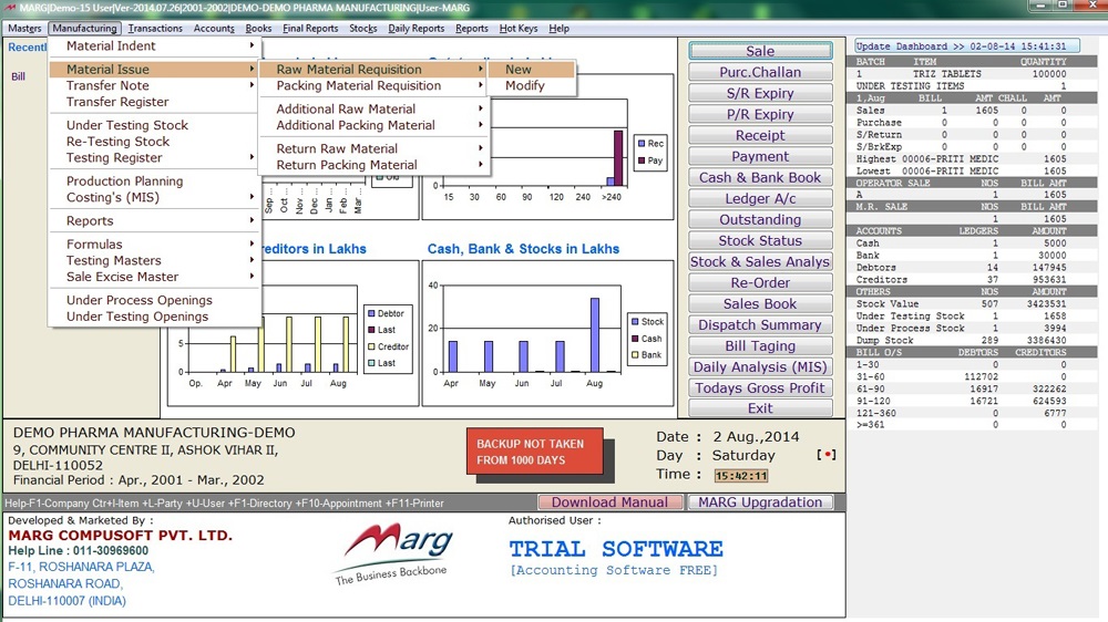 Pharmaceutical / Process Manufacturing software