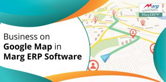 Business on Google Map in Marg ERP Software