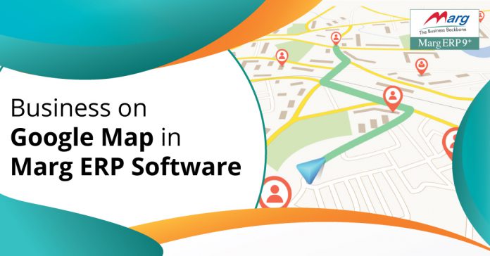 Business on Google Map in Marg ERP Software