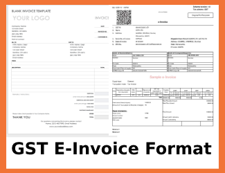 gst e invoice format e invoice contents and format