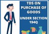 tds on purchase of goods