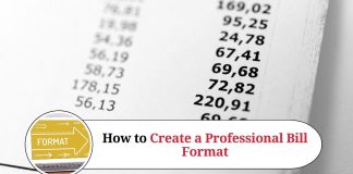 How to Create a Professional Bill Format