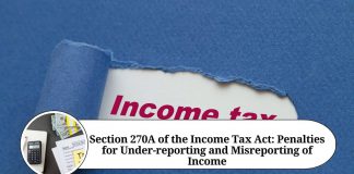 Section 270A of the Income Tax Act: Penalties for Under-reporting and Misreporting of Income