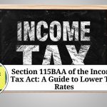 Section 115BAA of the Income Tax Act