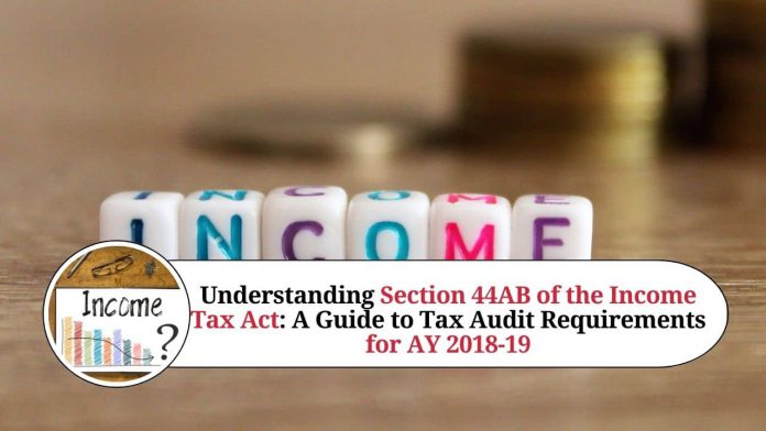 Understanding Section 44AB of the Income Tax Act: A Guide to Tax Audit Requirements for AY 2018-19