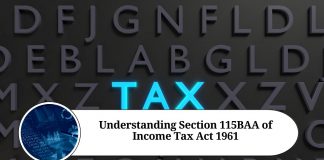 Section 115BAA of Income Tax Act 1961