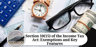 Section 10(15) of the Income Tax Act
