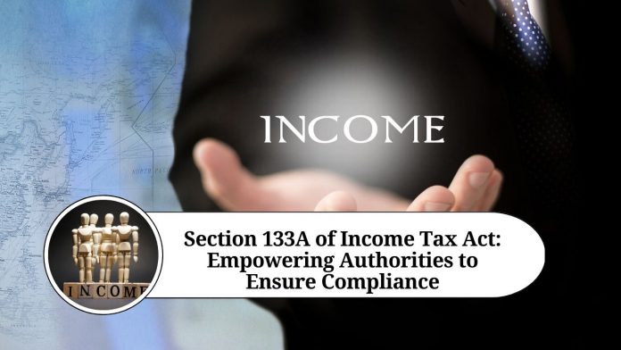 Section 133A of Income Tax Act