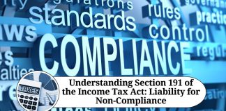 Section 191 of the Income Tax Act