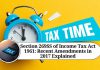 Section 269SS of Income Tax Act 1961: Recent Amendments in 2017 Explained