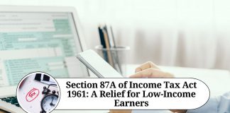 Section 87A of Income Tax Act 1961