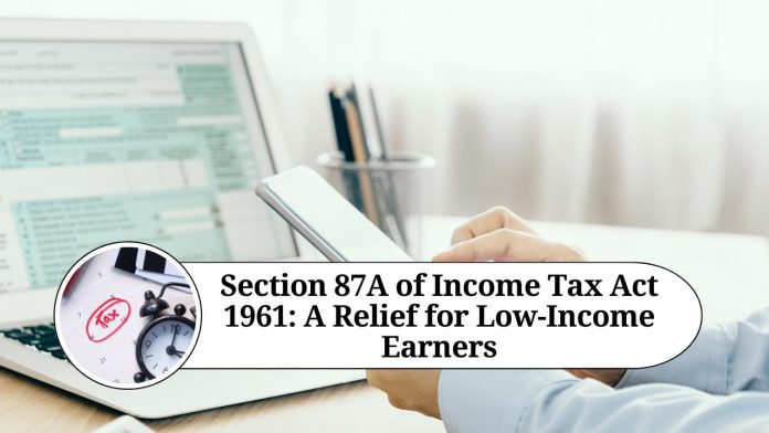 Section 87A of Income Tax Act 1961