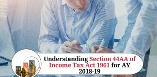 Section 44AA of Income Tax Act 1961