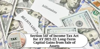 54F of Income Tax Act for AY 2021-22