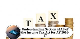 Section 44AB of the Income Tax Act for AY 2016-17