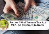 Section 194 of Income Tax Act 1961: All You Need to Know
