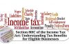 Section 80IC of the Income Tax Act: Understanding Tax Benefits for Eligible Businesses