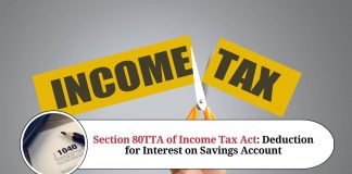 Section 80TTA of Income Tax Act: Deduction for Interest on Savings Account
