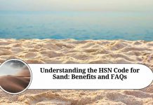 hsn code of sand