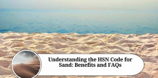 hsn code of sand