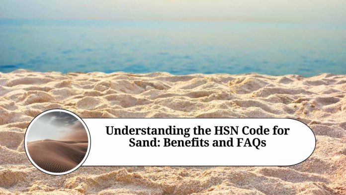 hsn code of sand