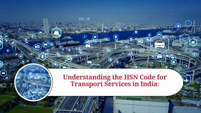 hsn code transport service