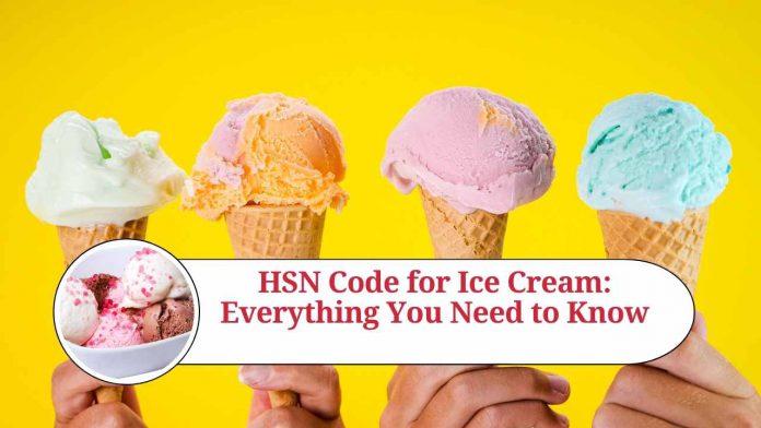 ice cream hsn code