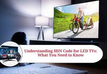 hsn code led tv