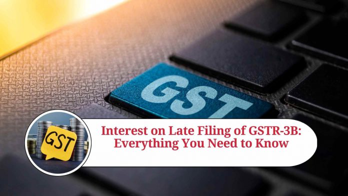 interest on late filing of gstr 3b