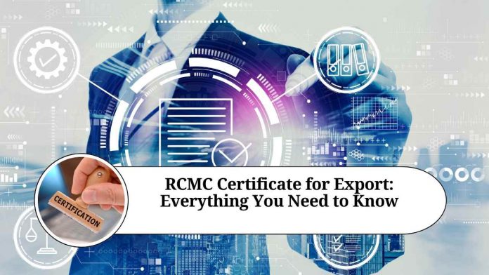 rcmc certificate for export