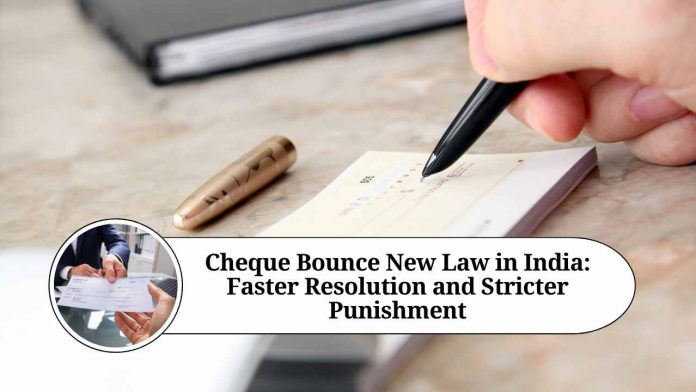 Cheque Bounce New Law in India: Faster Resolution and Stricter Punishment