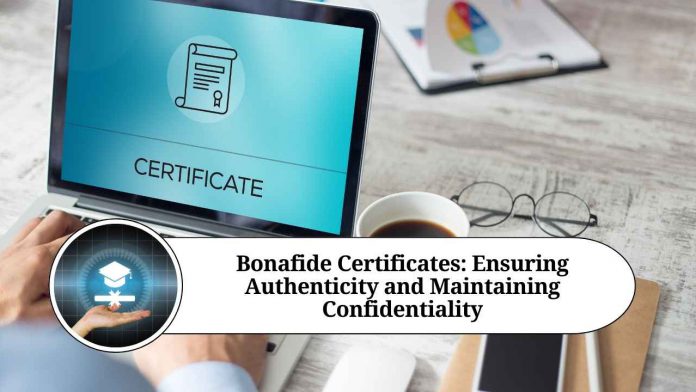 bonafide certificate format