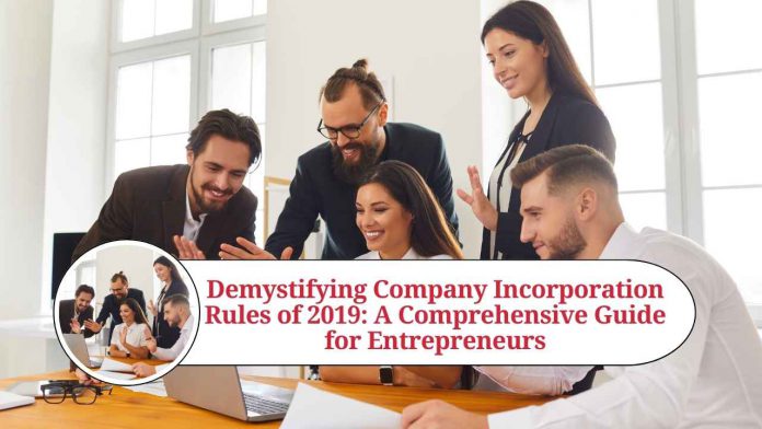 company incorporation rules 2019