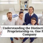 difference between sole proprietorship and one person company