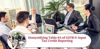 Demystifying Table 8A of GSTR-9: A Comprehensive Guide to Input Tax Credit Reporting