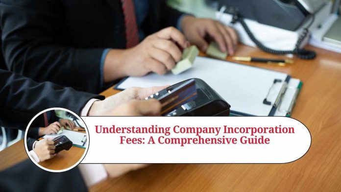 company incorporation fees