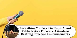 Everything You Need to Know About Public Notice Formats: A Guide to Drafting Effective Announcements