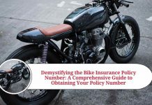 how to get policy number of bike insurance