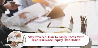 how to check bike insurance expiry date online